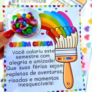 Cartão Lembrancinha Férias semestre 😍