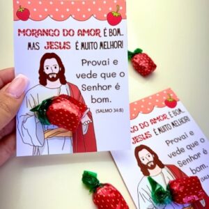 Lembrancinha “Doce Amor de Jesus” 🍓
