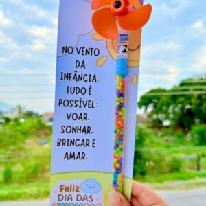 Cartão Lembrancinha Cata-Vento – especial Dia das Crianças