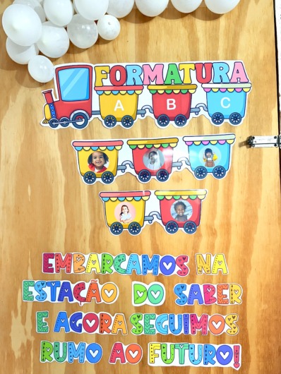 🎓🚂 Painel Trenzinho Formatura ABC - Abc da tia Leila