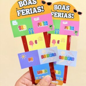 ✨ LEMBRANCINHA DE FÉRIAS – TEMA AMARELINHA ✨