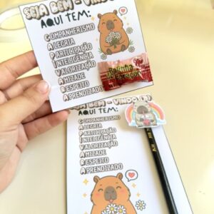 *CARTAO LEMBRANCINHA CAPIVARA*