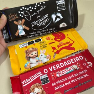 *ARTE PARA BARRA DE CHOCOLATE PASCOA CRISTÃ*✝️