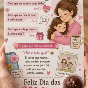 CARTÃO LEMBRANCINHA DIA DAS MÃES TREND 💓